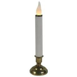 10 In. Warm White Flame Chatham Candle With Bronze Base (Set Of 2)-45-154-20 204634917