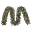 12 Ft. Battery Operated Roosevelt Artificial Garland With 80 Clear LED Lights-GTC0M3V90L00 205982853