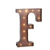 12 In. H "F" Rustic Brown Metal LED Lighted Letter-92669F 206625104 -Christmas Decoration Store 12 in. h f rustic brown metal led lighted letter 92669f