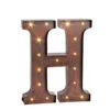 12 In. H "H" Rustic Brown Metal LED Lighted Letter-92669H 206625106 -Christmas Decoration Store 12 in. h h rustic brown metal led lighted letter 92669h