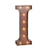 12 In. H "I" Rustic Brown Metal LED Lighted Letter-92669I 206625107