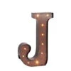 12 In. H "J" Rustic Brown Metal LED Lighted Letter-92669J 206625108 -Christmas Decoration Store 12 in. h j rustic brown metal led lighted letter 92669j