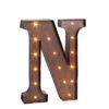 12 In. H "N" Rustic Brown Metal LED Lighted Letter-92669N 206625112 -Christmas Decoration Store 12 in. h n rustic brown metal led lighted letter 92669n