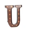 12 In. H "U" Rustic Brown Metal LED Lighted Letter-92669U 206625119 -Christmas Decoration Store 12 in. h u rustic brown metal led lighted letter 92669u