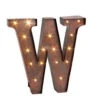 12 In. H "W" Rustic Brown Metal LED Lighted Letter-92669W 206625121 -Christmas Decoration Store 12 in. h w rustic brown metal led lighted letter 92669w