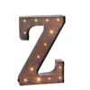 12 In. H "Z" Rustic Brown Metal LED Lighted Letter-92669Z 206625124 -Christmas Decoration Store 12 in. h z rustic brown metal led lighted letter 92669z