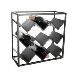 16 In. H 9 Bottle Wine Rack-92898 206636463