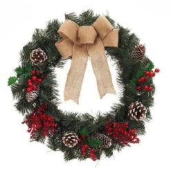 18 In. Unlit Decorated Artificial Wreath (Pack Of 6)-2175050HDX6 205203594