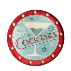 24.5 In. Dia Lighted Metal Cocktail Symbol-92894 206636459