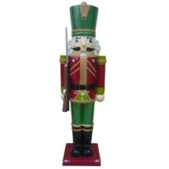 3 Ft. Metallic Nutcracker Solider With Staff-KX1021 205163805