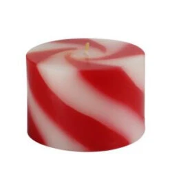 3 In. X 2 In. Red Candy Pillar Candle (24-Box)-9XF83REZ_12 203725279