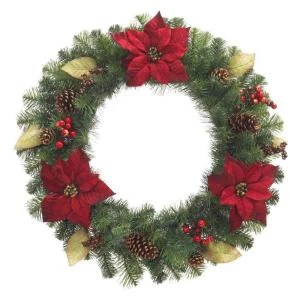 30 in. Unlit Burgundy Poinsettia Artificial Wreath-2258460HD 206005431 30 In. Unlit Burgundy Poinsettia Artificial Wreath-2258460HD 206005431 -Christmas Decoration Store 30 in. unlit burgundy poinsettia artificial wreath 2258460hd