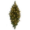 32 In. Pre-Lit LED Wesley Pine Swag X 133 Tips With 35 Plug-In Indoor/Outdoor Warm White LED Lights-GK28M2L46L01 206795384