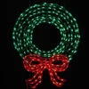 36 In. Pre-Lit LED Outdoor Wreath With Bow Sculpture And 280 C5 Twinkling Green And Red Lights-7407096UHO 205182056 -Christmas Decoration Store 36 in. pre lit led outdoor wreath with bow sculpture and 280 c5 twinkling green and red