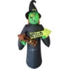 40 In. W X 36 In. D X 96 In. H Inflatable Halloween Witch With Witch Way Sign-QM2015H1054-240 206869151