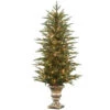 4.5 Ft. Feel-Real Fraser Grande Potted Artificial Christmas Tree With 150 Clear Lights-PEFG4-314-45 205983405 -Christmas Decoration Store 45 ft. feel real fraser grande potted artificial christmas tree with 150 clear lights p
