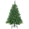 4.5 Ft. Pre-Lit Mixed Needle Wisconsin Spruce Artificial Christmas Tree With Clear Lights-5955--45C 300620022 -Christmas Decoration Store 45 ft. pre lit mixed needle wisconsin spruce artificial christmas tree with clear light