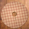 47 In. Tan And Red Flannel Tree Skirt-967063 206660150 -Christmas Decoration Store 47 in. tan and red flannel tree skirt 967063