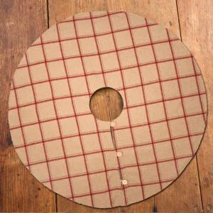 47 in. Tan and Red Flannel Tree Skirt-967063 206660150 47 In. Tan And Red Flannel Tree Skirt-967063 206660150 -Christmas Decoration Store 47 in. tan and red flannel tree skirt 967063