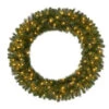 48 In. Pre-Lit LED Wesley Pine Artificial Christmas Wreath X 366 Tips With 120 Plug-In Indoor/Outdoor Warm White Lights-GD40M2L46L02 206795429