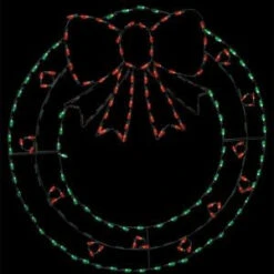 48 In. Pro-Line LED Wire Decor Wreath-96562_MP1 206947332
