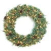 48 In. Syracuse Cashmere Berry Artificial Wreath With 200 Clear Lights-BOWOTHD171D 205983475 -Christmas Decoration Store 48 in. syracuse cashmere berry artificial wreath with 200 clear lights bowothd171d