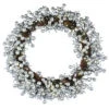 48-Light LED Silver 24 In. Battery Operated Berry Wreath With Timer-WL10-1WS024-A1 202938548 -Christmas Decoration Store 48 light led silver 24 in. battery operated berry wreath with timer wl10 1ws024 a1