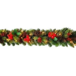 6 Ft. Pre-Lit Very Berry Garland With Pine Cones-XVG119354X 206578306