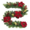 6 Ft. Unlit Burgundy Poinsettia Artificial Garland-2258470HD 205994550 2 6 Ft. Unlit Burgundy Poinsettia Artificial Garland-2258470HD 205994550 -Christmas Decoration Store 6 ft. unlit burgundy poinsettia artificial garland 2258470hd