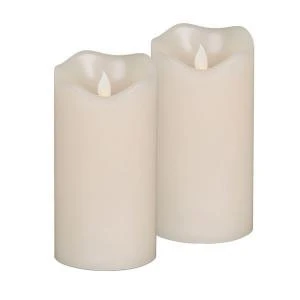 6 in. H Battery Operated Bisque, Vanilla Scent Motion Flame Wax Timer Candle (Set of 2)-42544 206504451 6 In. H Battery Operated Bisque, Vanilla Scent Motion Flame Wax Timer Candle (Set Of 2)-42544 206504451 -Christmas Decoration Store 6 in. h battery operated bisque vanilla scent motion flame wax timer candle set of 2 42