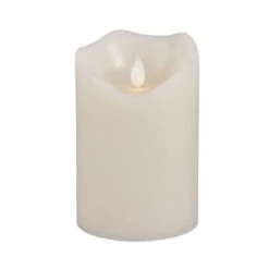 6 In. H Bisque, Vanilla Scent Wax Motion Flame LED Candle With Timer-42751 206504454