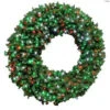 60 In. LED Pre-Lit Artificial Christmas Wreath With Micro-Style Red, Green And Pure White Lights-4723262-C29HO 206771086 -Christmas Decoration Store 60 in. led pre lit artificial christmas wreath with micro style red green and pure whit