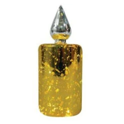 7 In. Mercury Glass LED Color Changing Glass Candle In Gold-45-900-12 204635167