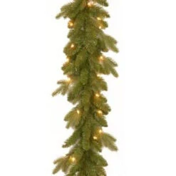 9 Ft. Avalon Spruce Garland With Clear Lights-PEAV7-300-9A-1 300330522