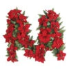 9 Ft. Battery Operated Artificial Poinsettia Garland With 50 Clear LED Lights-BOWOTHD180A 205983432 1 9 Ft. Battery Operated Artificial Poinsettia Garland With 50 Clear LED Lights-BOWOTHD180A 205983432 -Christmas Decoration Store 9 ft. battery operated artificial poinsettia garland with 50 clear led lights bowothd18