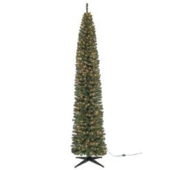 9 Ft. Brighton Pencil Artificial Christmas Tree With 500 Clear Lights-TV90CH520S00 204150079