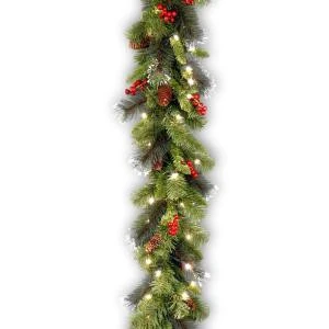 9 ft. Crestwood Spruce Garland with Clear Lights-CW7-306-9A-1 300330617 9 Ft. Crestwood Spruce Garland With Clear Lights-CW7-306-9A-1 300330617 -Christmas Decoration Store 9 ft. crestwood spruce garland with clear lights cw7 306 9a 1