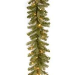9 Ft. Downswept Douglas Garland With Clear Lights-PEDD1-312-9A-1 300330536