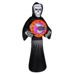 Airflowz 8 Ft. Inflatable Reaper With Spinning Clock-72615 206852831