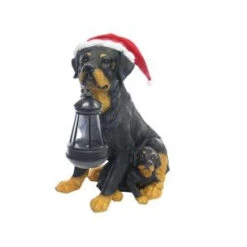 Alpine 12 In. Solar Christmas Dog Family With Motion Censored Bark-YCC150SLR 207140368
