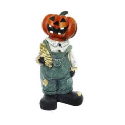 Alpine 19 In. Pumpkin Man Holding Corn Cob Halloween Decor-MCC362 207140340