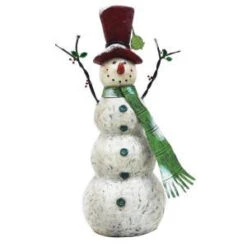 Alpine 30 In. Christmas Tall Snowman With Green Scarf-MCC304 206212955
