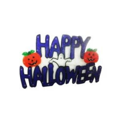 Alpine 6 In. Happy Halloween Indoor Hanging Decor With 10 LED Lights-DEM150S 206212949