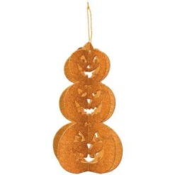 Amscan 11.5 In. X 6 In. X 6 In. 3D Glitter Pumpkin Decoration (4-Pack)-240361 300598952