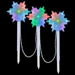 APPLights 20.28 In. Snowflakes Pathway Stakes (Set Of 3)-12952 206768234