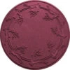 Aqua Shield Bordeaux 35 In. Round Reindeer Run Under The Tree Mat-20648603535 206317276