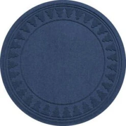 Aqua Shield Navy 35 In. Round Pine Trees Under The Tree Mat-20293613535 206317257