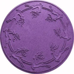 Aqua Shield Purple 35 In. Round Reindeer Run Under The Tree Mat-20648683535 206317284