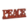 Battery Operated Rustic Red Wood LED Lighted PEACE Sign-2229730HD 205984015 -Christmas Decoration Store battery operated rustic red wood led lighted peace sign 2229730hd