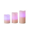 Bisque, Vanilla Scent, Color Changing Wax Candle Set With Timer (3-Piece)-43002 206504458 -Christmas Decoration Store bisque vanilla scent color changing wax candle set with timer 3 piece 43002